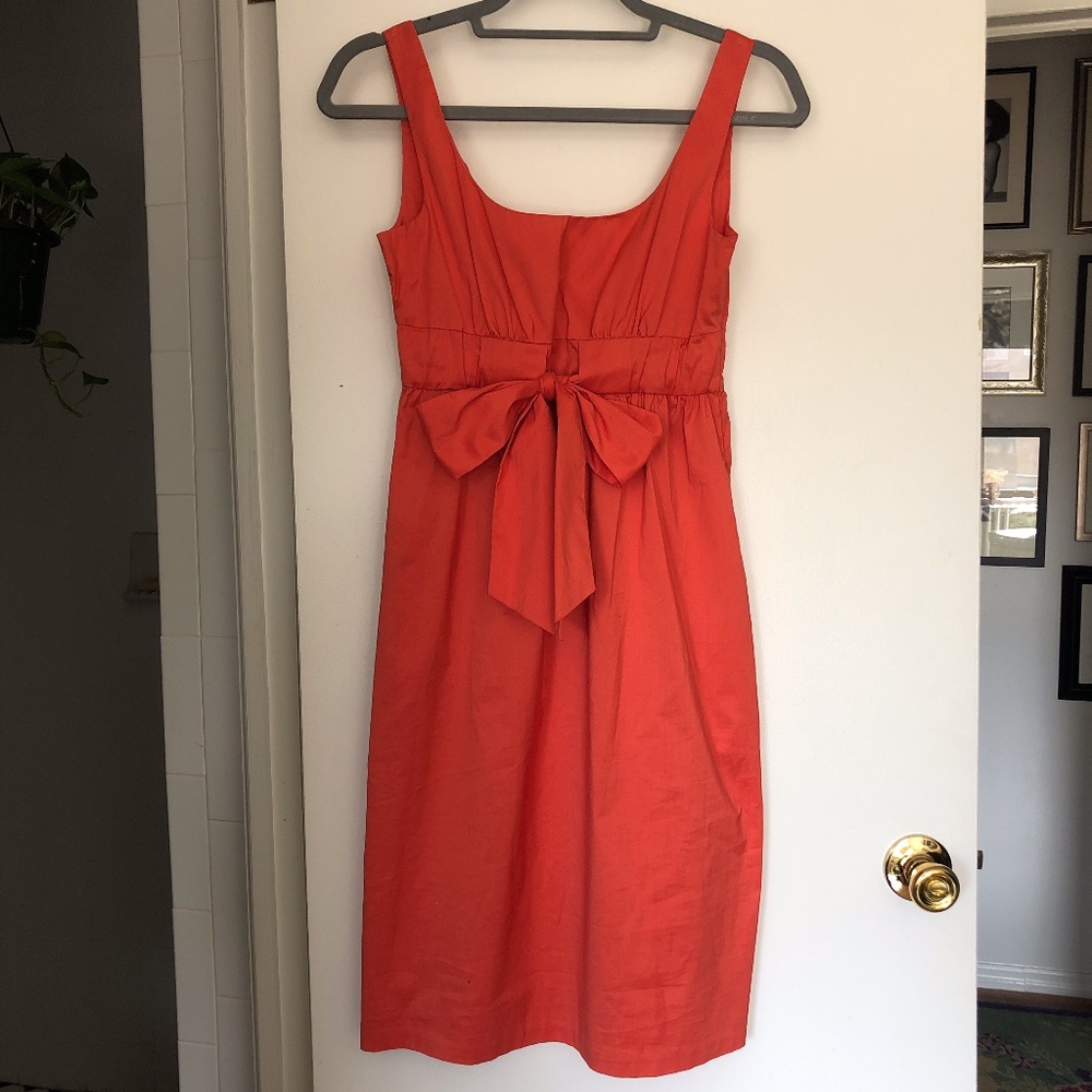 DVF Orange Empire Bow dress Sz.2